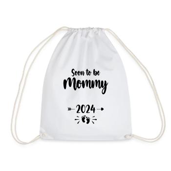 Mommy Soon To Be Mom 2024 Mother Pregnant Kids Mot - Drawstring Bag - white - Front
