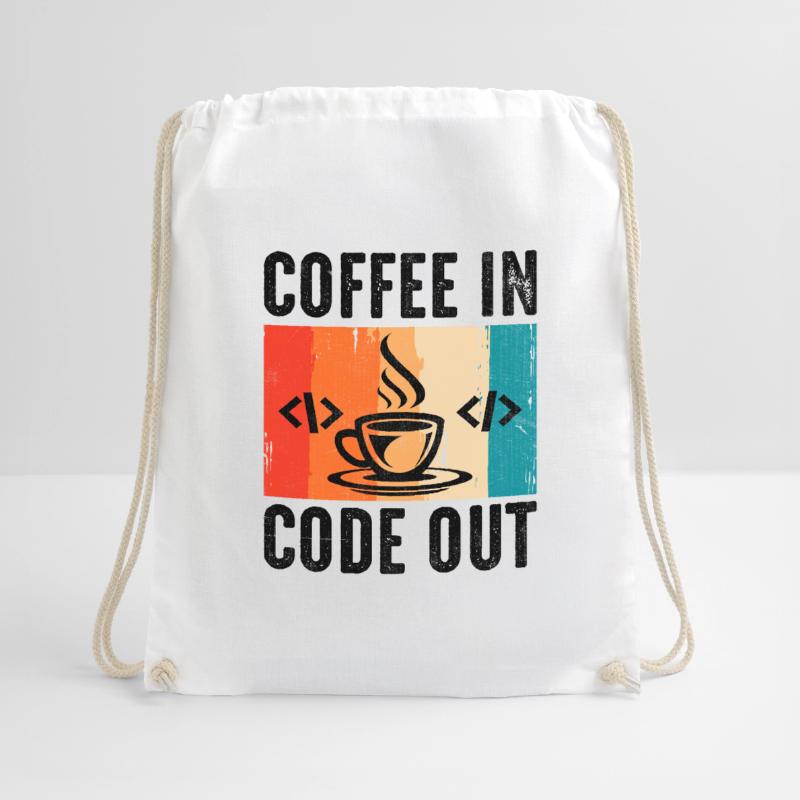 Café Codage Programmeur Codeur Développeur Nerd Coff Sac de sport léger