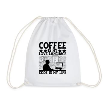 Café Codage Programmeur Codeur Développeur Nerd Coff - Sac de sport léger - blanc - Devant