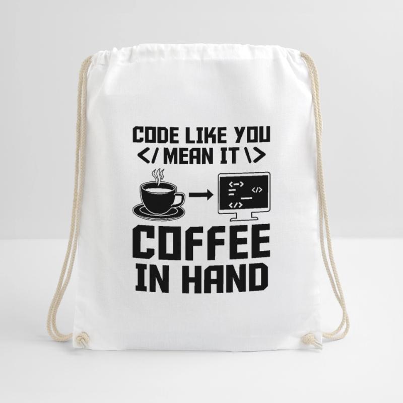 Café Codage Programmeur Codeur Développeur Nerd Coff Sac de sport léger