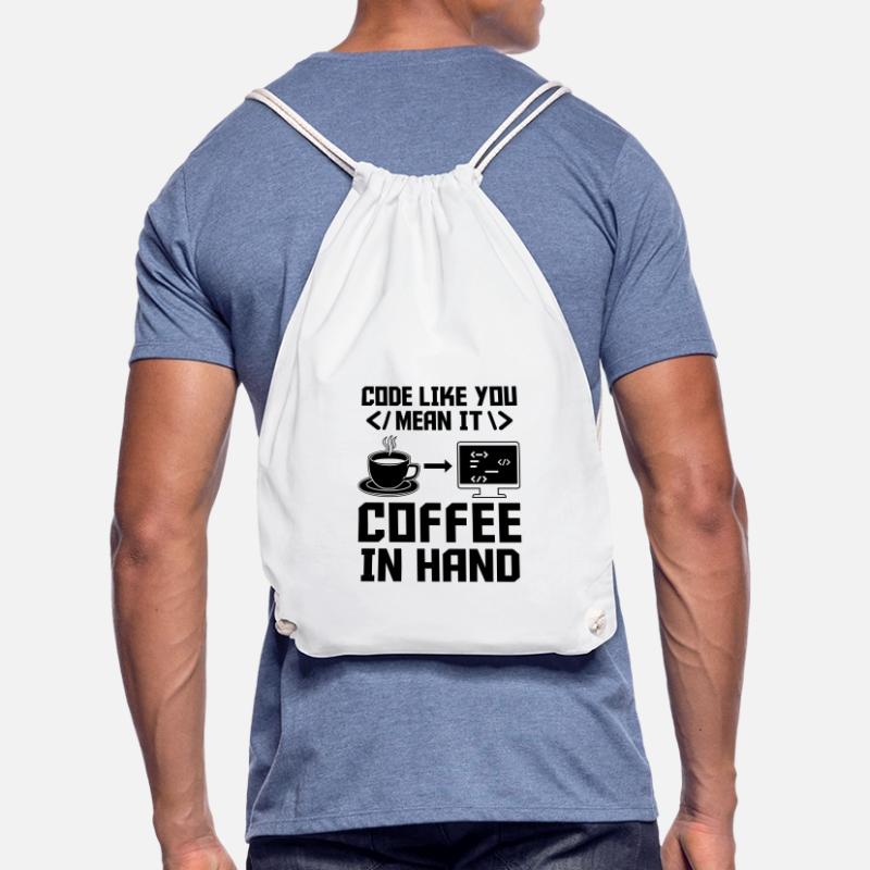 Café Codage Programmeur Codeur Développeur Nerd Coff Sac de sport léger