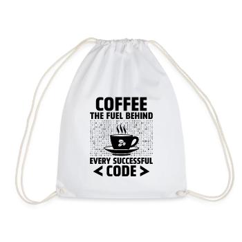 Café Codage Programmeur Codeur Développeur Nerd Coff - Sac de sport léger - blanc - Devant