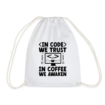 Kaffee-Codierung Programmierer Programmierer Entwickler Nerd Coff - Turnbeutel - Weiß - Vorne