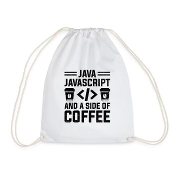 Coffee Coding Programmer Coder Developer Nerd Coff - Drawstring Bag - white - Front