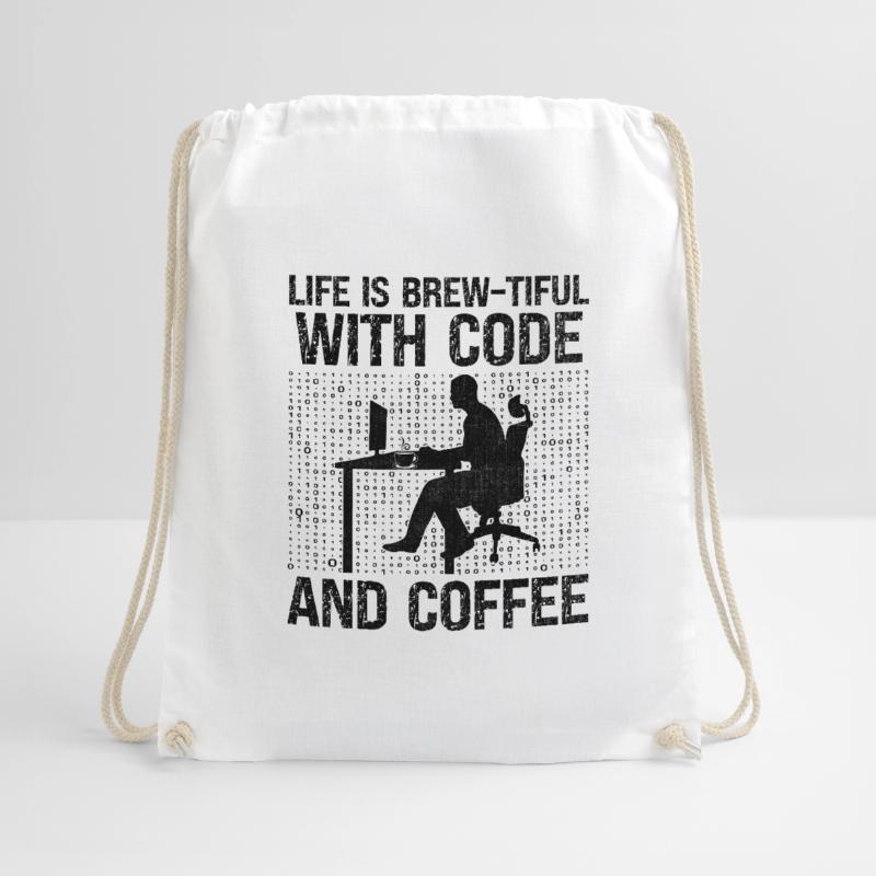 Café Codage Programmeur Codeur Développeur Nerd Coff Sac de sport léger