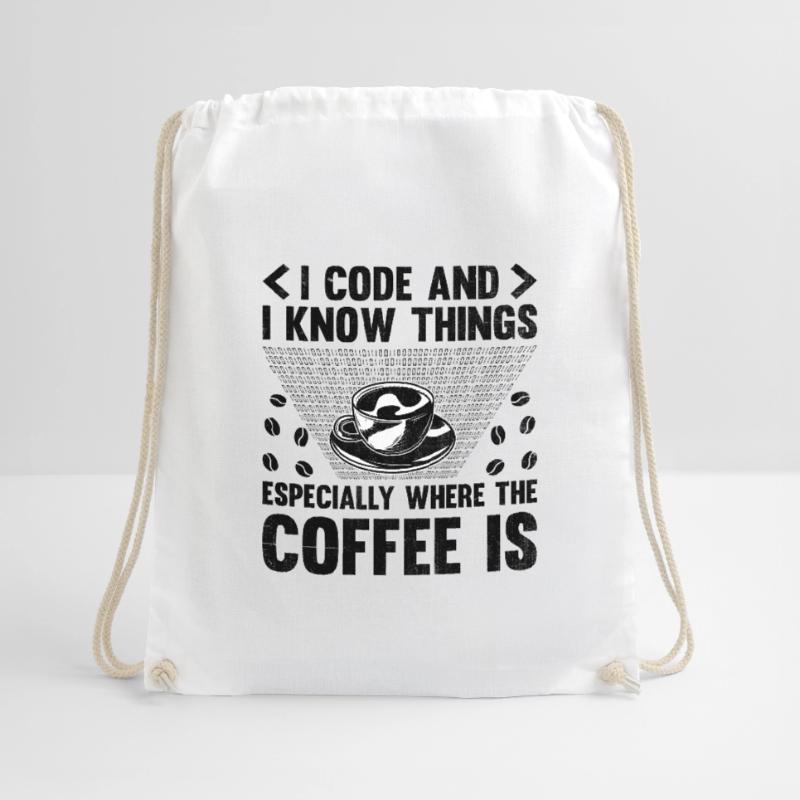 Café Codage Programmeur Codeur Développeur Nerd Coff Sac de sport léger