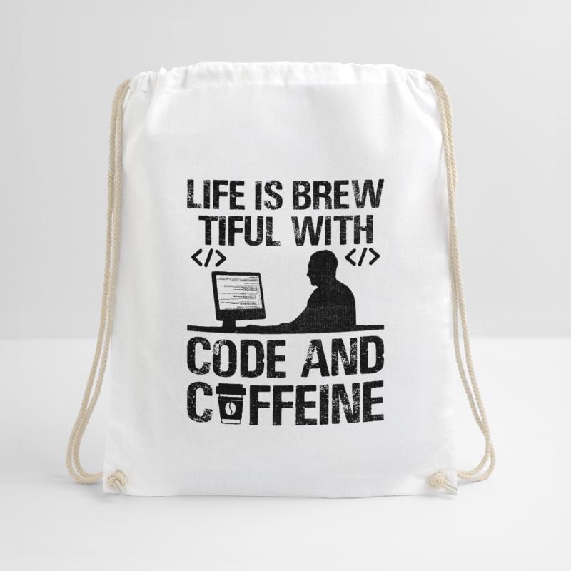 Café Codage Programmeur Codeur Développeur Nerd Coff Sac de sport léger