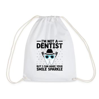 Je ne suis pas dentiste, mais je peux faire briller votre sourire - Sac de sport léger - blanc - Devant