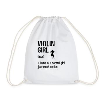 Violin Girl Same As A Normal Girl Juste Beaucoup Plus Cool - Sac de sport léger - blanc - Devant