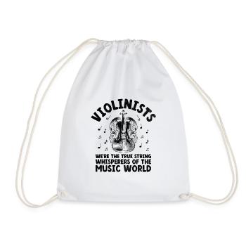 Violonistes, nous sommes les vrais chuchoteurs de cordes de la - Sac de sport léger - blanc - Devant