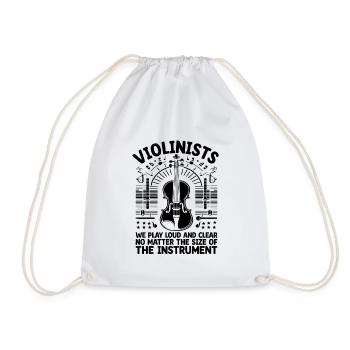 Violonistes Nous Jouons Lound Et Clair Peu Importe Le S - Sac de sport léger - blanc - Devant