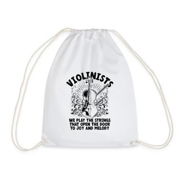 Violonistes Nous jouons Les cordes qui ouvrent la porte - Sac de sport léger - blanc - Devant