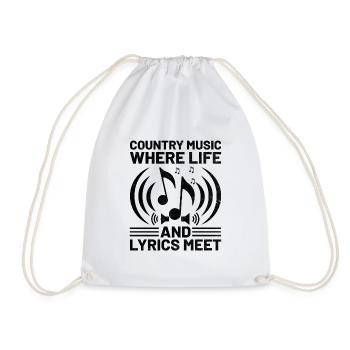 County Music Vintage Music Lover Western Country C - Turnbeutel - Weiß - Vorne