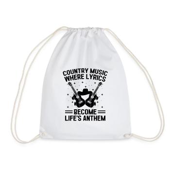 County Music Vintage Music Lover Western Country C - Turnbeutel - Weiß - Vorne