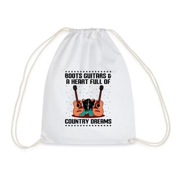 County Music Vintage Music Lover Western Country C - Turnbeutel - Weiß - Vorne