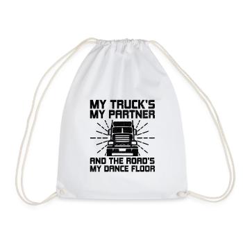 Trucker Fahren Vater Trucker Vater LKW Fahrer - Turnbeutel - Weiß - Vorne