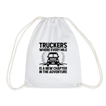 Trucker Fahren Papa Trucker Vater LKW-Fahrer - Turnbeutel - Weiß - Vorne