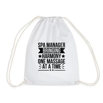 SPA Manager Job Wellness Funny SPA Management Sayi - Drawstring Bag - white - Front