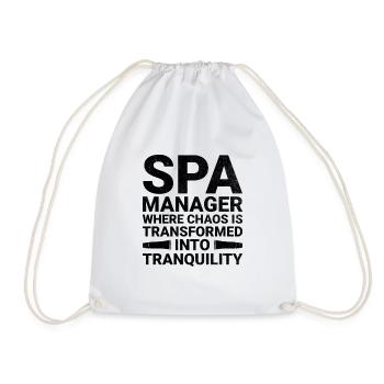SPA Manager Job Wellness Funny SPA Management Sayi - Drawstring Bag - white - Front