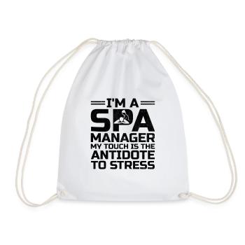 Gestionnaire de SPA Emploi Bien-être Drôle Gestion de SPA Sayi - Sac de sport léger - blanc - Devant