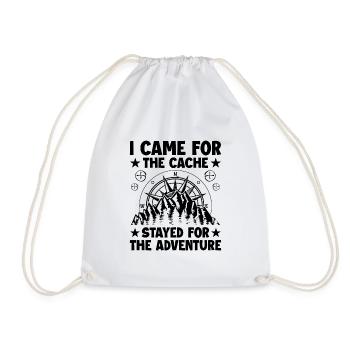 Geocaching Geocache Funny Geocacher Geocacher Sayi - Drawstring Bag - white - Front