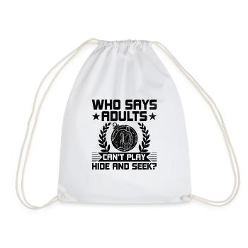 Geocaching Geocache Funny Geocacher Geocacher Sayi - Drawstring Bag - white - Front