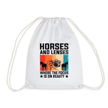 Pferdefotografie Reiten Pferde Hobby Ph - Turnbeutel - Weiß - Vorne