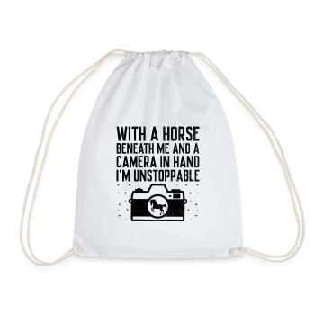 Pferdefotografie Reiten Pferde Hobby Ph - Turnbeutel - Weiß - Vorne