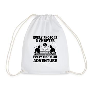 Horse Photography Horseback Riding Horses Hobby Ph - Drawstring Bag - white - Front