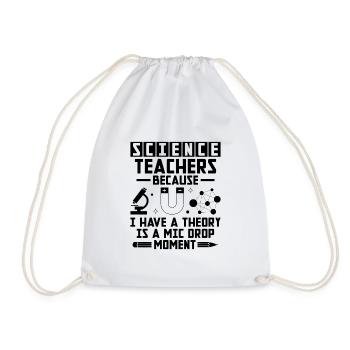 Science Teacher School Teacher Biology Chemistry P - Drawstring Bag - white - Front