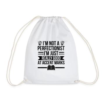 Foreign Language Teacher School Languages Teachers - Drawstring Bag - white - Front