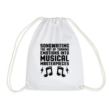 Musician Songwriter Singer Musician Music Music Pr - Drawstring Bag - white - Front
