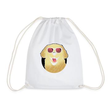 Golden Retriever Sunglasses GR Dog Retrievers - Drawstring Bag - white - Front