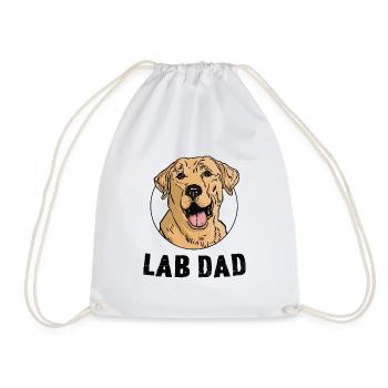 Lab Dad Labrador Retriever Labradors Dog Retriever - Drawstring Bag - white - Front