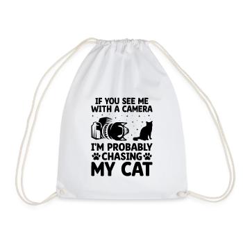 Cat Photographers Cat Lovers Photograpy Cats Photo - Drawstring Bag - white - Front