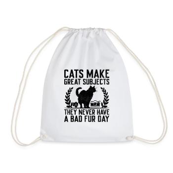 Cat Photographers Cat Lovers Photograpy Cats Photo - Drawstring Bag - white - Front