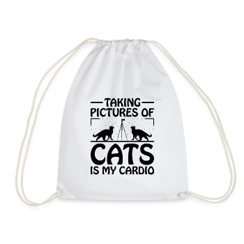 Katzen Fotografen Katzenliebhaber Fotografie Katzen Foto - Turnbeutel - Weiß - Vorne