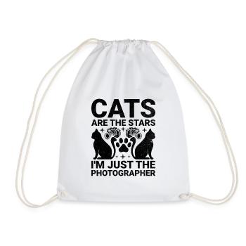 Cat Photographers Cat Lovers Photograpy Cats Photo - Drawstring Bag - white - Front