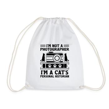 Cat Photographers Cat Lovers Photograpy Cats Photo - Drawstring Bag - white - Front
