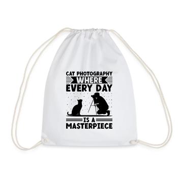 Cat Photographers Cat Lovers Photograpy Cats Photo - Drawstring Bag - white - Front