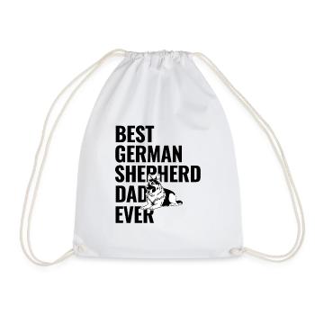 Bester Deutscher Schäferhund Vater aller Zeiten Hundeliebhaber GSD - Turnbeutel - Weiß - Vorne