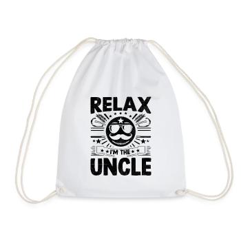 Relax I'm The Uncle Family Uncles Niece Nephew - Drawstring Bag - white - Front