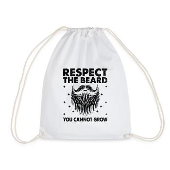 Respect The Beard You Cannot Grow Facial Hair - Drawstring Bag - white - Front