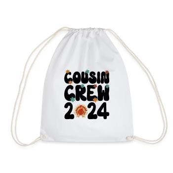 Cousin Crew 2024 Pregnancy Announcement Family - Drawstring Bag - white - Front