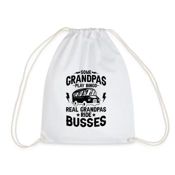 Einige Opas spielen Bingo, echte Opas fahren Busse - Turnbeutel - Weiß - Vorne