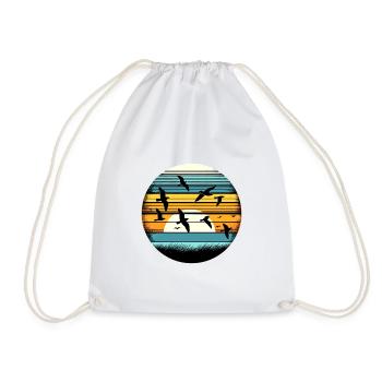 Vintage Birdwatching Bird Birder Oiseaux Birdwatcher - Sac de sport léger - blanc - Devant