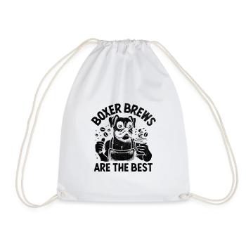 Les Boxer Brews sont les meilleurs boxers pour chiens amateurs de caféine - Sac de sport léger - blanc - Devant