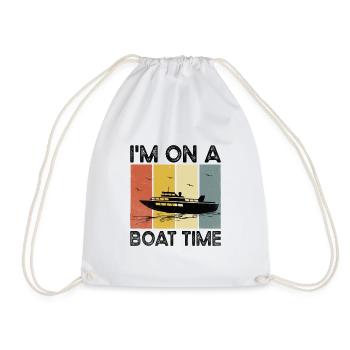 Ich bin auf einem Boot Zeit Paddelboot - Turnbeutel - Weiß - Vorne