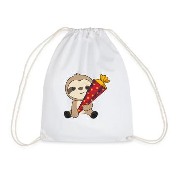 Enfin l'inscription au cône d'école de paresse d'écolier - Sac de sport léger - blanc - Devant