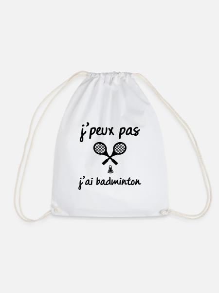 j'peux pas j ai badminton - Sac de sport léger - blanc